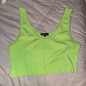 Neon green crop top